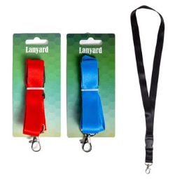48 Bulk Lanyard W/buckle 20.7in L 3 Ast Solid Colors/tcd