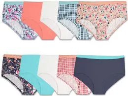 144 Pieces Girls Fruit Of The Loom Hipster Underwear Briefs And Panty Assorted Sizes - Girls Underwear and Pajamas