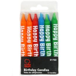 144 pieces Happy Birthday Candles,12 Pk. - Birthday Candles