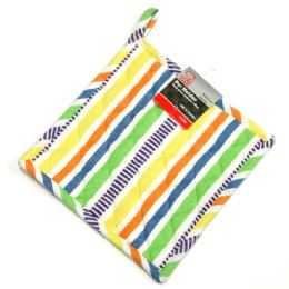 72 pieces Pot Holder - Striped Pattern - Oven Mits & Pot Holders