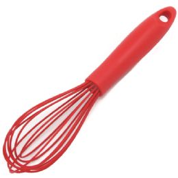 24 Wholesale Silicone Wire Whisk - Red