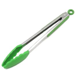 24 Wholesale Silicone Tong 12 In. - Green