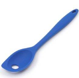 24 Wholesale Silicone Mixing Spoon - Blue