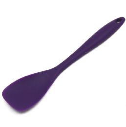 24 Wholesale Silicone Spoon Spat. - Purple