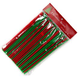 24 pieces Christmas Flex. Straws 100ct - Straws and Stirrers