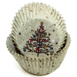144 pieces Baking CupS-Tree W/decor. 50ct - Baking Supplies