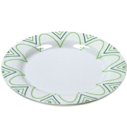 24 pieces Plate 10" - W/design, Rnd - Plastic Bowls and Plates