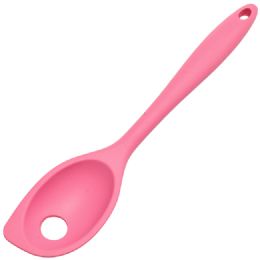 24 Wholesale Silicone Mixing Spoon - Pink