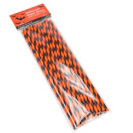 144 pieces Halloween Paper Straws - Straws and Stirrers