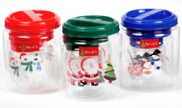 12 Wholesale Christmas Jars -  3 Pc. Set