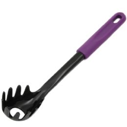 144 Wholesale Black Nyl. Spagh. ForK- Purple