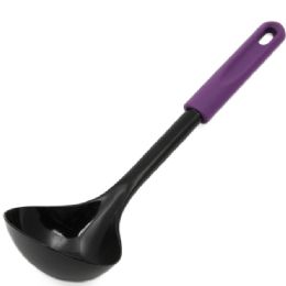144 Wholesale Black Nyl. Soup Ladle - Purple