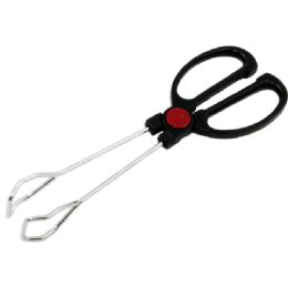 144 pieces Serving Tongs, Black/red 10" - Kitchen Utensils