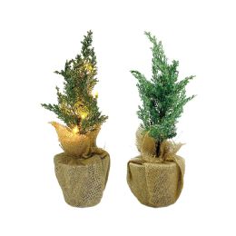 72 Pieces 16 Inch Led Tree In Pot - Artificial Flowers