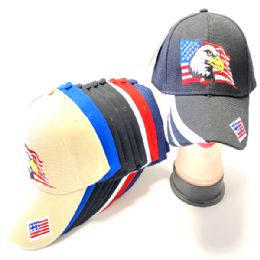 24 Bulk American Flag Eagle Hats