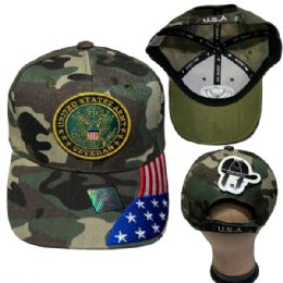 12 of Army Veteran Hats Assorted Color