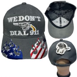 24 Wholesale We Dont Dial 911 Hats Assorted Color