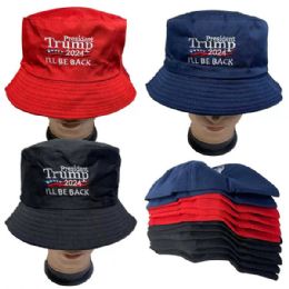 24 Wholesale Trump Save America Bucket Hat In Assorted Color