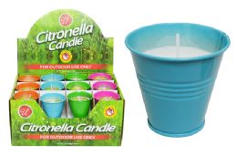 72 Pieces Citronella Candle In Pail - Candles & Accessories