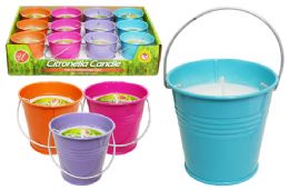36 Pieces Citronella Candle In Pail - Candles & Accessories