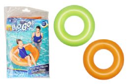 12 Wholesale Swim Ring 36 Inch Frosted