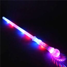 24 Wholesale Clear Led Sword With Disco Ball 27 Inch