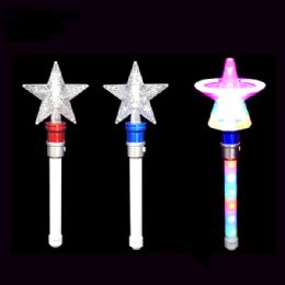36 Wholesale Led Light Up Spinning Star Wand 15 Inch
