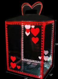 72 Wholesale 14 X 12 X 18 Big Red Valentine's Day Pvc Box
