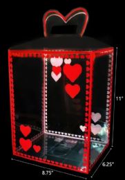 144 Pieces 8.75 X 6.25 X 11 Big Red Valentine's Day Pvc Box - Valentine Decorations