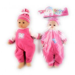 12 Pieces Laughing Baby Doll Size 14 Inch Color Pink Or Blue - Dolls