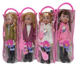 24 Pieces Singing Doll With Bag And Brush 10 Inch And Assorted Style - Dolls