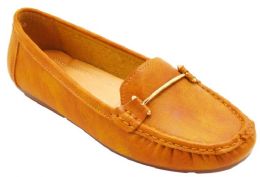 12 Wholesale Women Slip On Loafers Casual Flat Walking Shoes Color Tan Size 5-10