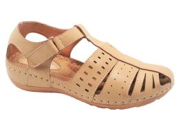12 Wholesale Sandals For Women, Strap Sandals, Fashion Summer Beach Sandals Color Beige Size 5-10