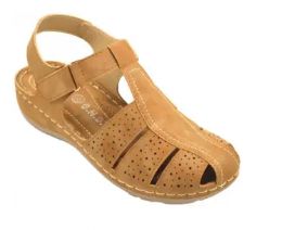 12 Wholesale Sandals For Women, Strap Sandals, Fashion Summer Beach Sandals Color Camel Size 5-10