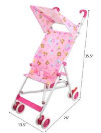 6 Pieces Girl Baby Stroller Teddy Bear - Girls Toys