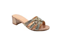 12 Pairs Platform Sandals For Women Open Toe Sole In Color Champagne - Women's Heels & Wedges