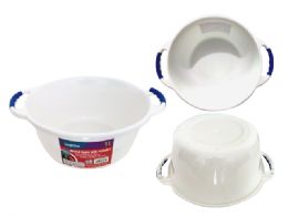 24 Pieces Round Basin With Comfort Handles - Buckets & Basins