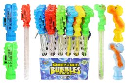 48 Pieces Bubble Stick Train And Dinos - Bubbles