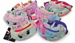 36 Pieces Fuzzy Unicorn Fanny Pack - Fanny Pack
