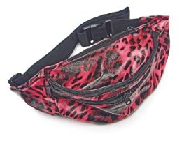 36 Wholesale Animal Print Fanny Pack In Red