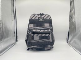 24 Pieces 18 Inch Basic Backpack Gray Stripes Eaglesport - Backpacks 18" or Larger