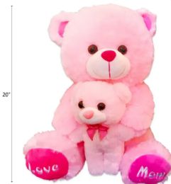 18 Bulk 20 Inch Pink Mother And Baby Bear