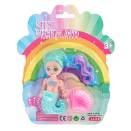 48 Bulk Mini Mermaid Doll 3 Piece Set