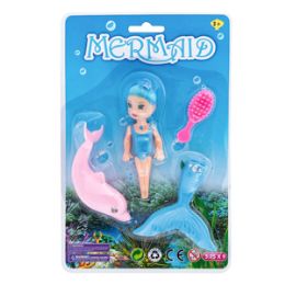 48 Bulk Mini Mermaid Doll 4 Piece Set