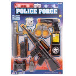 12 Bulk Police Force Play Set 9 Piece Set