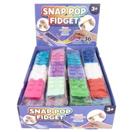 36 Wholesale Tri Color Snap Pop Fidget Bracelet