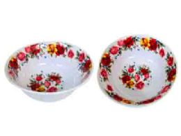 48 Pieces Melamine Bowl, 4 Asst Flower Design - Plastic Bowls and Plates