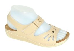 18 Wholesale Women Sandals Ankle Buckle Strap Sandals Fashion Summer Beach Sandals Open Toe Color Beige Size 5-11
