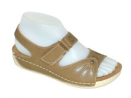 18 Wholesale Women Sandals Ankle Buckle Strap Sandals Fashion Summer Beach Sandals Open Toe Color Khaki Size 5-11