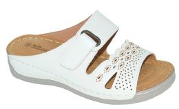 12 Wholesale Platform Sandals For Women Sole Open Toe In White Color Size 5-10